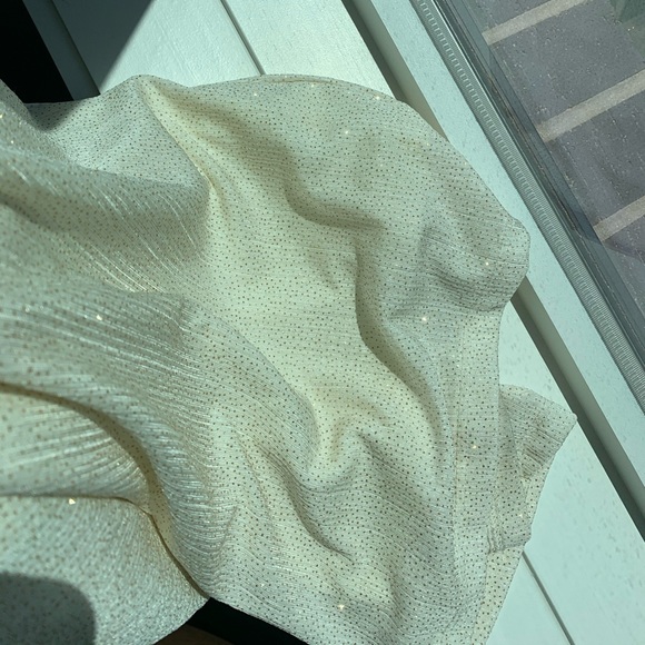 bodycon champagne shimmery mini dress - Picture 2 of 2